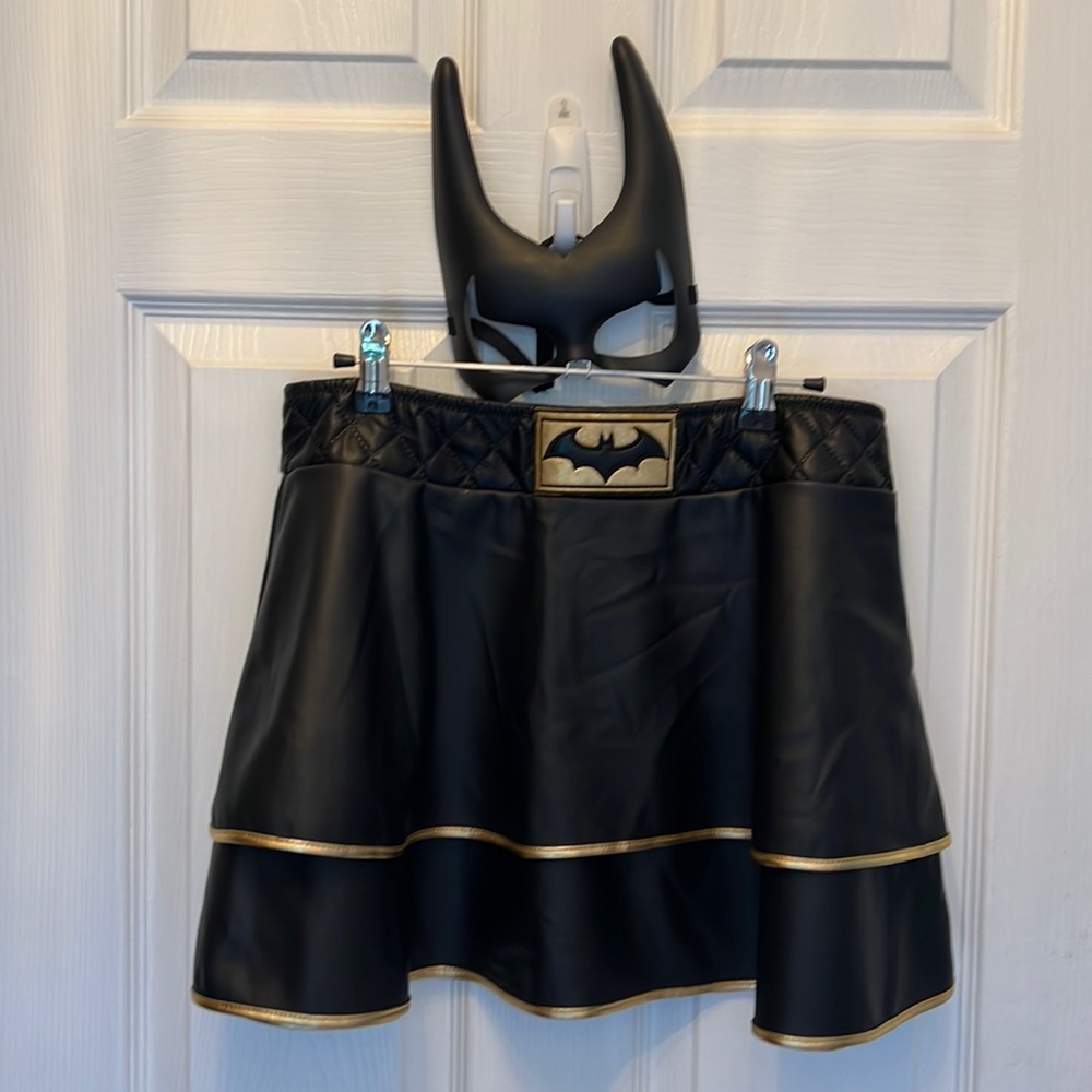 Batman Under-girl Skirt and Mask- Size Large